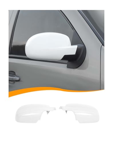 White Fully Mirror Caps Covers Compatible with 2007-2014 Chevy Silverado GMC Sierra Avalanche Tahoe Suburban Yukon Escalade ESV Side View Door Mirror Cover Caps (Left Right) - color: Fully Caps White
