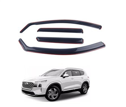 in-Channel Rain Guards 4-Piece Compatible with 2019 2020 2021 2022 2023 2024 Hyundai Santa Fe Window Visors Side Window Deflectors Shield Shade - size: 2019-2024 Hyundai Santa Fe