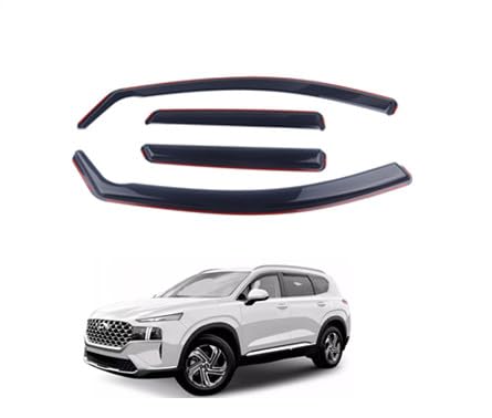 in-Channel Rain Guards 4-Piece Compatible with 2019 2020 2021 2022 2023 2024 Hyundai Santa Fe Window Visors Side Window Deflectors Shield Shade - size: 2019-2024 Hyundai Santa Fe