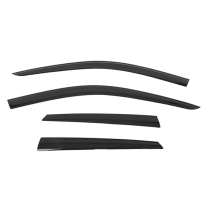 IKON MOTORSPORTS Tape on Low Profile Window Visors, Compatible with 2018-2024 Audi Q5 & SQ5 (Not Fit Sportback Models), Acrylic Smoke/Tinted Rain Guards, Side Window Wind Deflectors 4PCS