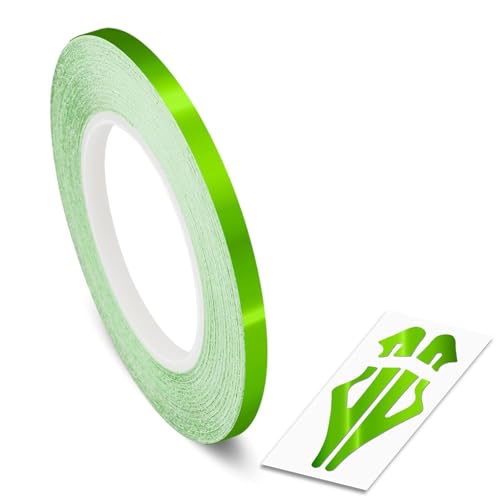Roll Vinyl Pinstriping Racing Stripes Pinstripe Chrome Line Tape Decal Sticker Auto Pinstripe Tape,Automotive Pinstriping Tape 32ft,Vinyl Pinstripe Tape (Lime Green Chrome 1/8) - color: Lime Green Chrome 1/8