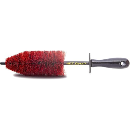 EZ Detail Brush Little - Red - Wheel Rim Cleaner for Cars, Bike, Trucks, Motorcycle, and Other Vehicles. Non-Scratch Auto Detailing Tool, Easily reaches Nook and Crannies - color: Red