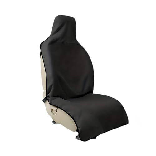 ZIMISI Waterproof Car Seat Covers, Non-Slip Towel Front Seat Covers, Sweat Car Seat Protector Cover for Gym Workout, Yoga, Running, Swimming, Beach & Hiking (Black) - color: Black