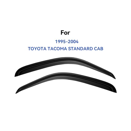 Window Visors Rain Guards for 1995-2004 Toyota Tacoma Regular Cab, Out-Channel Window Vent Wind Deflectors Visors Shades for 95-04 Tacoma Standard/Access Cab, 2PCS - size: 1995-2004 Toyota Tacoma