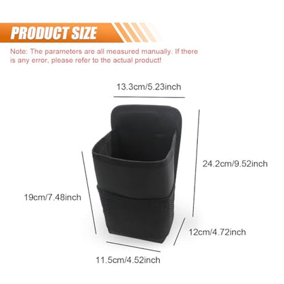 ZIMISI 2-in-1 Large Cup Holder, 80 oz Waterproof Car Seat Cup Holder with Mesh Pocket, Car Water Bottle Holder Bag, Vehicle Seat Side Storage Hanging Bag for Bottles & Big Drinks (2PCS) - size: 2PCS