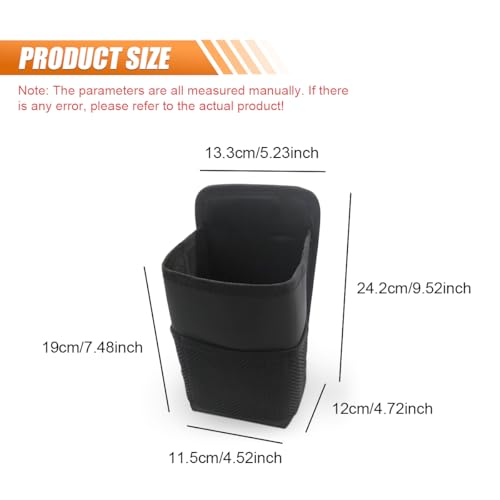 ZIMISI 2-in-1 Large Cup Holder, 80 oz Waterproof Car Seat Cup Holder with Mesh Pocket, Car Water Bottle Holder Bag, Vehicle Seat Side Storage Hanging Bag for Bottles & Big Drinks (1PC) - size: 1PC