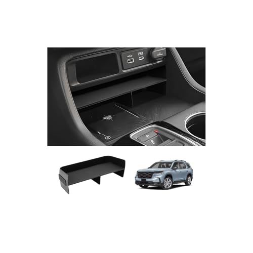 LUWU 2026 Passport Center Console Organizer Compatible with 2023 2024 2025 Pilot & 2026 Passport Interior Accessories Armrest Storage Box Tray Organizer Insert Tray 2025 Pilot Accessories Black - color: 2026 Passport & 2023-2025 Pilot Organizer