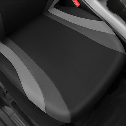 CAR PASS Line Rider Sporty Front Seat Covers,Gray Car Seat Covers Two Front Seats Only, Airbag Compatible,Universal Fit Sedans,Cars,Vans,SUV,Truck(Black and Gray) - color: Black and Gray, size: Two Front Seat