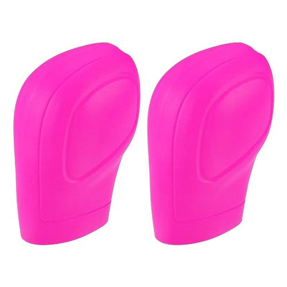 Motoforti Universal Car Gear Shift Cover Comfortable Handbrake Shifter Cover, Anti-Slip, Silicone, Rose Red, 2 Pcs - color: Rose Red