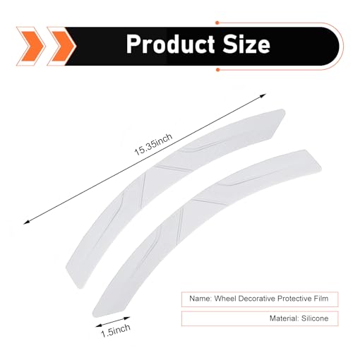 2 PCS Car Wheel Eyebrow Strips, Thickened Anti Collision Arch Lip Trim Strips, Self Adhesive Car Wheel Eyebrow Protector, Universal for Most Vehicles (White) - color: White
