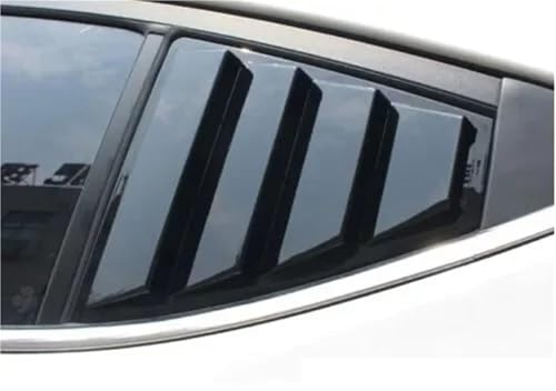Rear Side Window Louvers for 2016-2020 Hyundai Elantra, Carbon Fiber Style Quarter Window Shutter Cover Trim, Matte Black Vent Grille Guard Decoration, Exterior Car Accessories (Pair)