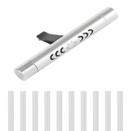 Car Air Vent Clip Perfume Holder, Universal Car Air Conditioner Aromatherapy Device, Comes with 10 Replaceable Fragrance Cores, Long-Lasting Freshness, Suitable for Men and Women (White) - color: White