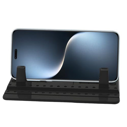 Cell Phone Holder for Car Dashboard - Adjustable Silicone Phone Mount Car Pad Mat - Universal Anti-Slip Vehicle GPS Mounting Mat Cellphone Stand for Smartphones Navigation