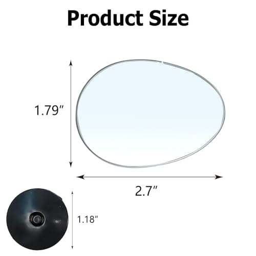 2PCS Blind Spot Mirror, Automotive Exterior Accessories, 360° Adjustable Hd Wide-Angle View For Most Cars, SUVs, Trucks (Oval Mirror) - style: Oval Mirror