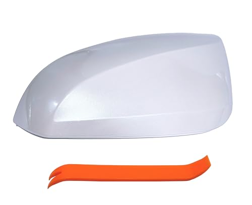 Left Driver Side Mirror Cover Cap Compatible with Toyota Rav4 2019-2024 Pearl White - color: Pearl White, size: Left Driver Side