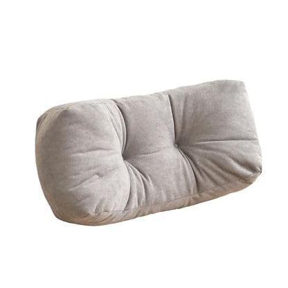 Back Pillow for Chair, Lumbar Support Pillow for Office Chair Lower Back Pain Relief Soft Cushion Car Bed Couch Sitting High Elasticity (Gray, 35cm*16cm*20cm) - color: Gray