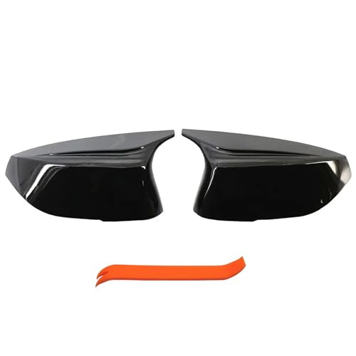 Horn Style Glossy Black Door Mirror Cover Cap Compatible with 2014-2020 Infiniti Q50 Q60 Q70 QX30 - size: Glossy Black