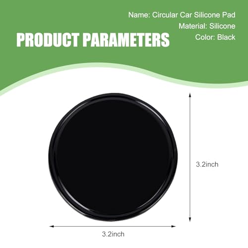 5 PCS Sticky Gel Dashboard Pad, Silicone Anti-slip Round Dash Pads, Multifunctional Mini Cellphone Keys Sunglasses Mats, Universal for Most Cars, Trucks, SUVs (Black)