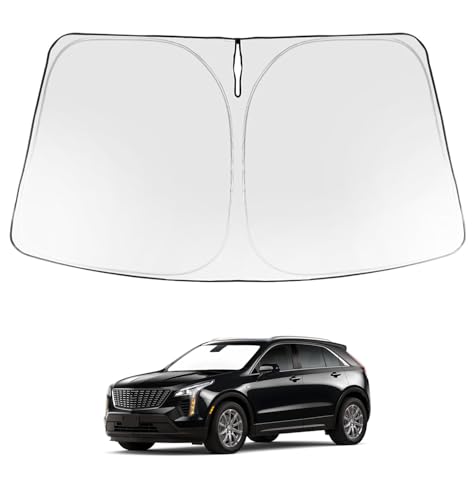 Proadsy Windshield Sun Shade for Cadillac XT4 2019-2025 2026 4-Layer Foldable Front Sunshade Protector Sun Visor Blocks UV Rays Keep Car Cooler - size: Cadillac XT4 2019-2026