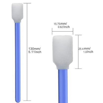 Wellgler’s 5.11" Foam Cleaning Swabs, Ideal for DTF Printers, Gun Maintenance, Printheads, Scanners, Camera Lenses, Chips, Hard Drives and Precision Optical Equipment, 200 PCS ﻿ - color: Blue 200