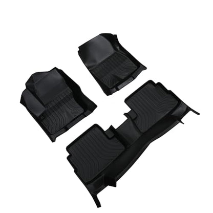 Escape Floor Mat - All Weather Waterproof Durable Anti-Slip Odorless TPE Front and Rear Row Set Custom-Fit High-Edge Floor Liner Compatible with 2015-2019 Ford Escape - size: for Ford Escape 2015-2019