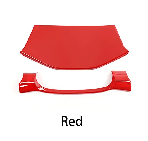 Car Accessories Fit for Toyota Tacoma 2016-2022 2023 Inner Look Central Console Dashboard Panel Cover Trim Frame (Red) ABS 2PCS - color: Red