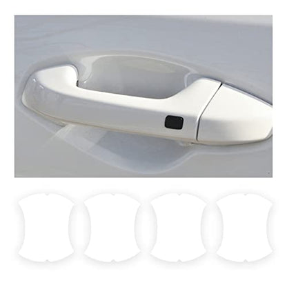 4PCS Carbon Fiber Car Door Handle Protectors, Universal Anti-Scratch Guard Stickers Fit Most Cars - color: Clear/4PCS