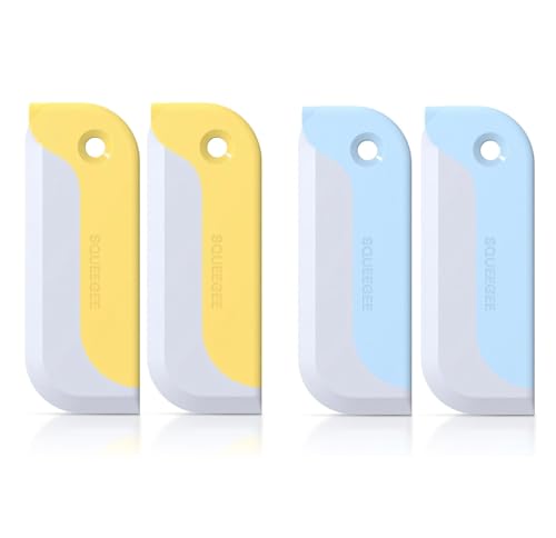 Amouy Small Rubber Squeegee(4 Pack),Kitchen Sink Squeegee for Countertops and Dishes.Multi-Purpose,for Vanity Tops,Bathroom Mirrors,Car Windows and Side Mirrors - size: 4 PACK