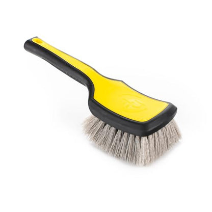 Detail Factory - ProGrip XL Tire Brush - Ergonomic ProGrip Handle - Stiff Synthetic Bristles to Cut Through Grime - Live Wire - color: Live Wire, size: X-Large