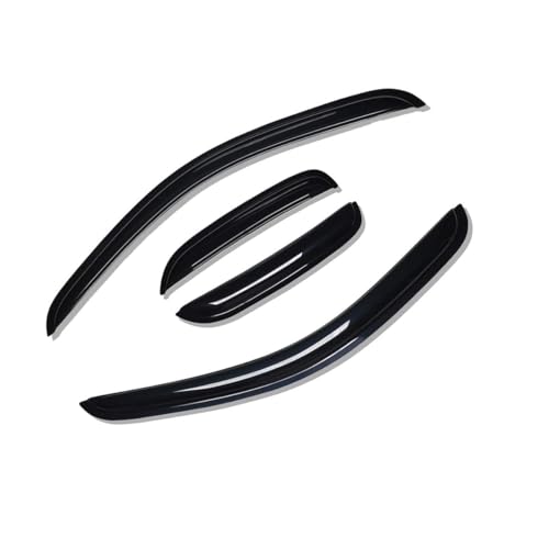 Lightronic Extra Durable Tape-on Auto Vent Window Visor, Fits 2007-2013 Chevrolet Silverado & GMC Sierra 1500; 2007-2014 Silve./Sierra 2500 HD & 3500 HD, Ext. Cab, UV-Protect Rain Guard, Smoke, 4-Pcs - size: Outside Mount