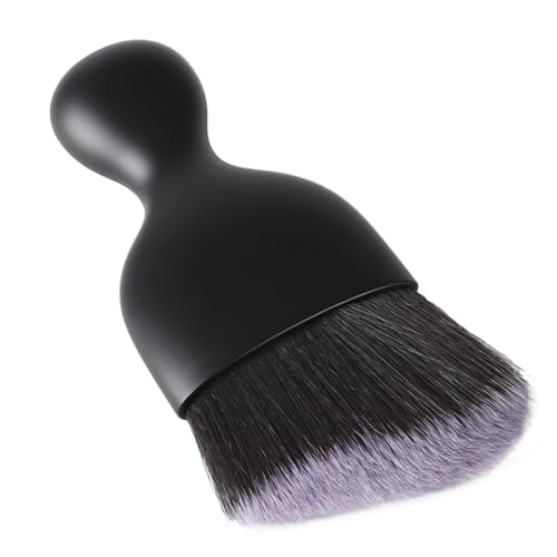 Car Detailing Brush, Soft Bristle Cleaning Brush, Scratch-Free Auto Duster Tool for Dashboard, Air Vents, Leather & Interior Cleaning (Black&White) - color: Black&white