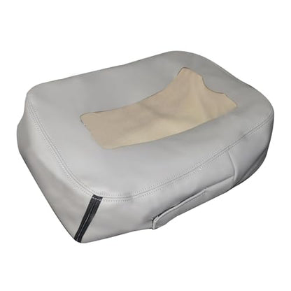 Console Jump Seat Armrest Leather Cover Light Gray Compatible with Chevy Silverado Avalanche Suburban GMC Yukon Sierra 2007 2008 2009 2010 2011 2012 2013 2014 - color: Gray
