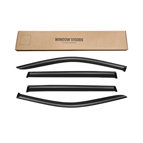 Window Rain Guards for 2016-2022 Honda Pilot, Window Visor Guard Vent Wind Shade Deflector Rain Shield Protector Sun Visor Extra Durable,Tape-on/Outside-Mount, 4 PCS - size: 16-22 Pilot