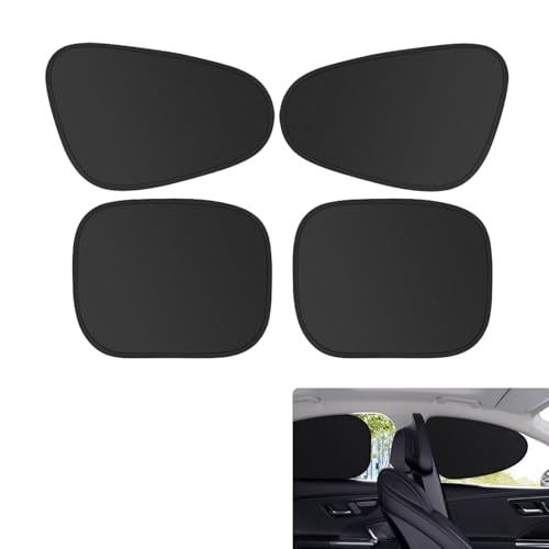 Car Side Window Sun Shades, 4 PCS Front and Rear Window Sunshades Privacy Curtains, Sun Glare and UV Rays Protection, Block Light for Breastfeeding, Taking a nap, Changing Clothes, Camping - size: 4 PCS