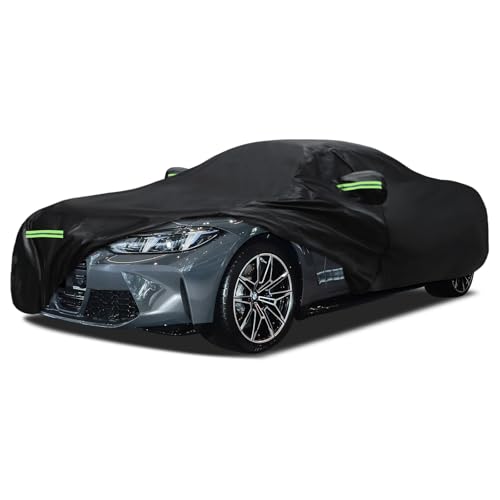 Car Cover Custom Fit for Mazda MX-5 Miata (1989-2026), Migaven Waterproof Full Exterior Cover Sun Rain Protection with Door Zipper and Cotton Lining, Black - color: Black, size: Custom Fit for Mazda MX-5