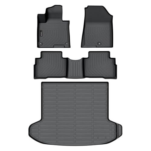 Auxko All Weather Floor Mats Cargo Liner Fit for Kia Sportage Hybrid 2023 2024 2025 (Not PHEV) TPE Rubber Sportage Accessories All Season Guard Odorless Anti-Slip Cargo Liner - size: sportage hybrid|2023-2025|floor+cargo mats