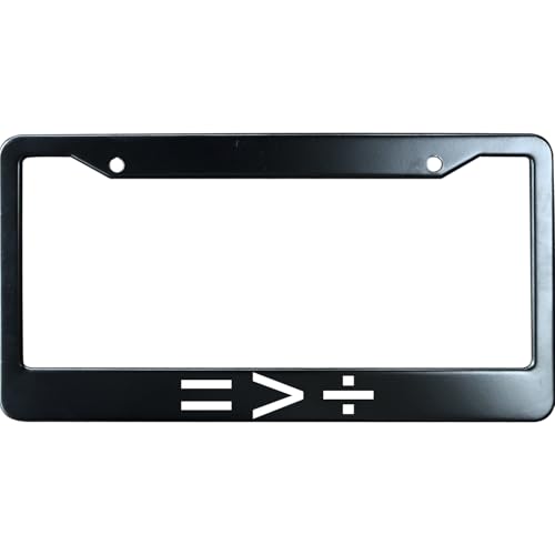 Equality is Greater Than Division Funny License Plate Frame for Men/Women, Stainless Steel Auto Car Plate Cover UV Printed, Personalized Humor Gift - color: Equality is Greater than Division
