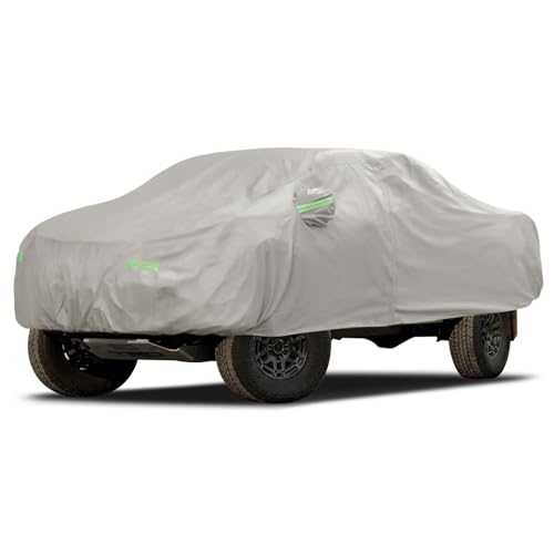Migaven 6 Layers Car Cover Custom Fit for Toyota Tacoma 2005-2025, Waterproof Full Exterior Cover Rain Sun Protection with Door Zipper, Khaki - color: Khaki, size: Custom Fit for Toyota Tacoma