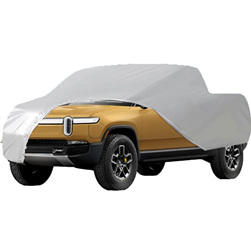 Full Coverage Car Cover All Weather Outdoor & Indoor Silver Pickup Truck Universal up to 230 L x 75 W x 65 H - size: 230 L x 75 W x 65 H