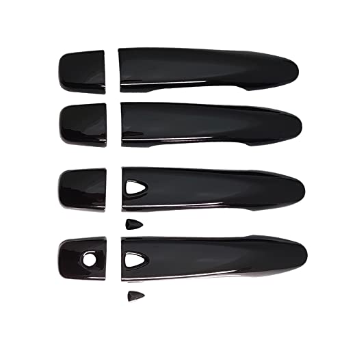 AOKIO Glossy Black Exterior Door Handle Cover Trim for Nissan Murano 2015-2022, Rogue 2014-2019, Maxima 2016-2022 (with Smart Keyhole)