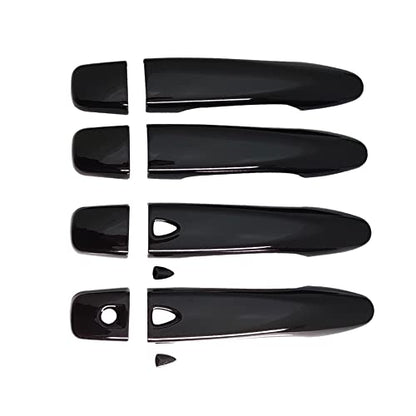 AOKIO Glossy Black Exterior Door Handle Cover Trim for Nissan Murano 2015-2022, Rogue 2014-2019, Maxima 2016-2022 (with Smart Keyhole)