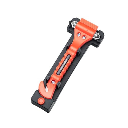 Amazon Basics Emergency Escape Tool, Window Breaker and Seatbelt Cutter, Car Safety Hammer with Protective Bracket, Bright Orange, 2 Pack, SW-835 - size: 2-Pack