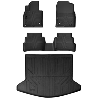 All Weather Floor Mats Cargo Mat Fit for Mazda CX-5 2025 2024 2023 2022 2021 2020 2019 2018 2017 TPE Rubber Liners CX5 Accessories All Season Guard Odorless Anti-Slip Floor & Trunk Liners - size: cx5|2017-2025|floor+cargo mats