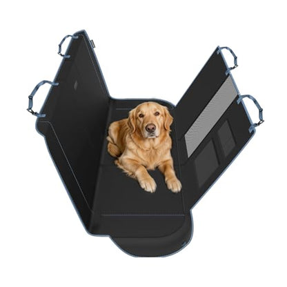 Skechers Dog Car Seat Cover for Pets GOGA MAT, Seat Extender for Dogs Waterproof Seat Cover Hammock Heavy Duty Scratch Proof Nonslip Durable Back Seat Covers for Cars Trucks and SUVs,Black - color: Black