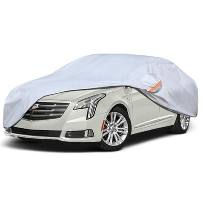 Car Cover Custom Fit for Cadillac XTS, DTS, CT6, 6 Layer Heavy Duty Waterproof All Weather Car Tarp Outdoor Protection with Cotton Lining - size: CT6,DTS,XTS