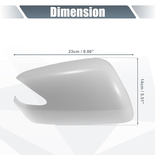 X AUTOHAUX Car Rear View Right Passenger Side Mirror Cover Cap Replacement White for Honda Fit 2009-2013 Fits W/Turn Signal Models Mirror Guard Covers Exterior Decoration Trims