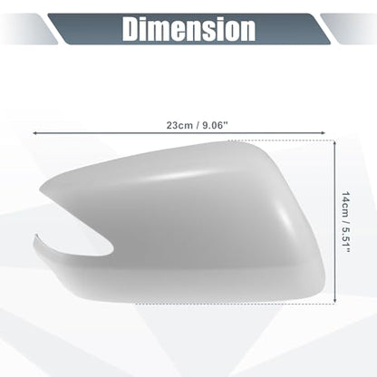 X AUTOHAUX Car Rear View Right Passenger Side Mirror Cover Cap Replacement White for Honda Fit 2009-2013 Fits W/Turn Signal Models Mirror Guard Covers Exterior Decoration Trims