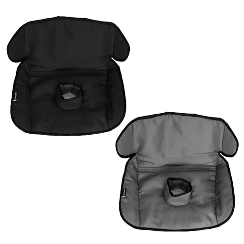 Lynmark® 2x Potty Training Car Seat Protector for Child Car Seat- Waterproof Soft Car Seat Piddle Pads for Toddlers, Baby- Travel-Friendly Washable Liner for Spills, Nappy Leak, Accident- Grey & Black - color: Grey and Black