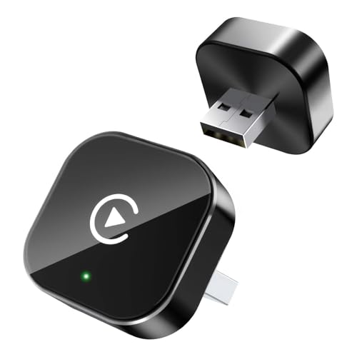 Wireless CarPlay Adapter for Apple iPhone & Android, 2-in-1 Adapter Convert Wired to Wireless Dongle
