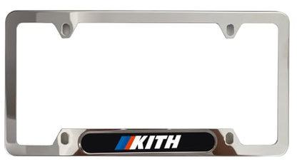 Stainless Steel Kith License Plate Frame Cover Holder M for Car Power Sport Novelty (1x Chrome) - color: 1x Chrome